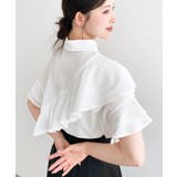 半袖フリルブラウス クレーププリーツ | moment+ | 詳細画像11 