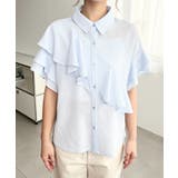 半袖フリルブラウス クレーププリーツ | moment+ | 詳細画像17 