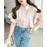 半袖フリルブラウス クレーププリーツ | moment+ | 詳細画像24 