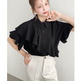 半袖フリルブラウス クレーププリーツ | moment+ | 詳細画像36 