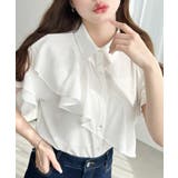 半袖フリルブラウス クレーププリーツ | moment+ | 詳細画像4 