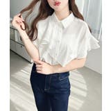 半袖フリルブラウス クレーププリーツ | moment+ | 詳細画像6 