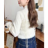 ロングフェザーWストラップニットビスチェ | moment+ | 詳細画像12 