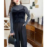 ロングフェザーWストラップニットビスチェ | moment+ | 詳細画像19 