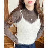 ロングフェザーWストラップニットビスチェ | moment+ | 詳細画像2 