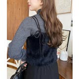 ロングフェザーWストラップニットビスチェ | moment+ | 詳細画像20 