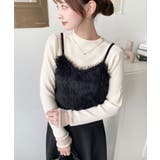 ロングフェザーWストラップニットビスチェ | moment+ | 詳細画像23 