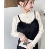 ロングフェザーWストラップニットビスチェ | moment+ | 詳細画像24 