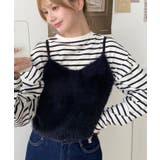 ロングフェザーWストラップニットビスチェ | moment+ | 詳細画像29 