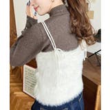 ロングフェザーWストラップニットビスチェ | moment+ | 詳細画像3 