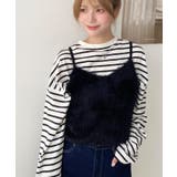 ロングフェザーWストラップニットビスチェ | moment+ | 詳細画像31 