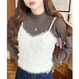 ロングフェザーWストラップニットビスチェ | moment+ | 詳細画像5 