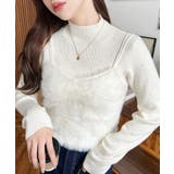 ロングフェザーWストラップニットビスチェ | moment+ | 詳細画像8 