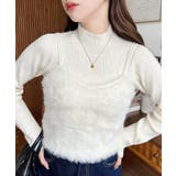 ロングフェザーWストラップニットビスチェ | moment+ | 詳細画像9 