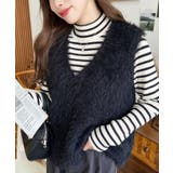 ラメフェザーVネックニットベスト | moment+ | 詳細画像27 