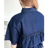 半袖ティアードフリルデニムシャツ | moment+ | 詳細画像11