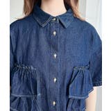 半袖ティアードフリルデニムシャツ | moment+ | 詳細画像8