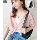 レーヨン混ストライプカシュクール半袖シャツ | moment+ | 詳細画像27