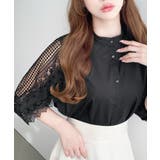 半袖レースブラウス T/Cブロード | moment+ | 詳細画像6