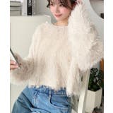 前後2WAYショート丈フリンジリボンカーディガン | moment+ | 詳細画像10 