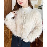 前後2WAYショート丈フリンジリボンカーディガン | moment+ | 詳細画像13 