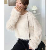 前後2WAYショート丈フリンジリボンカーディガン | moment+ | 詳細画像19 