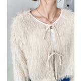 前後2WAYショート丈フリンジリボンカーディガン | moment+ | 詳細画像28 