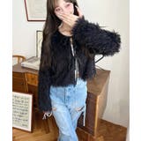 前後2WAYショート丈フリンジリボンカーディガン | moment+ | 詳細画像34 