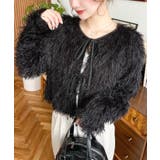 前後2WAYショート丈フリンジリボンカーディガン | moment+ | 詳細画像38 