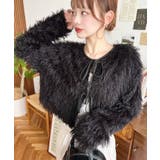 前後2WAYショート丈フリンジリボンカーディガン | moment+ | 詳細画像39 