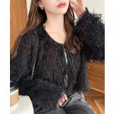 前後2WAYショート丈フリンジリボンカーディガン | moment+ | 詳細画像47 