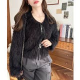 前後2WAYショート丈フリンジリボンカーディガン | moment+ | 詳細画像49 