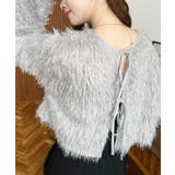 前後2WAYショート丈フリンジリボンカーディガン | moment+ | 詳細画像54 