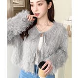 前後2WAYショート丈フリンジリボンカーディガン | moment+ | 詳細画像55 