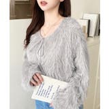 前後2WAYショート丈フリンジリボンカーディガン | moment+ | 詳細画像56 