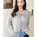 前後2WAYショート丈フリンジリボンカーディガン | moment+ | 詳細画像57 