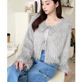 前後2WAYショート丈フリンジリボンカーディガン | moment+ | 詳細画像58 