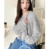 前後2WAYショート丈フリンジリボンカーディガン | moment+ | 詳細画像59 