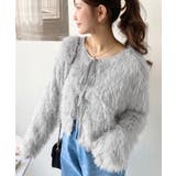 前後2WAYショート丈フリンジリボンカーディガン | moment+ | 詳細画像63 