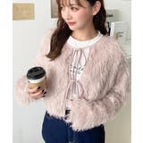 前後2WAYショート丈フリンジリボンカーディガン | moment+ | 詳細画像70 
