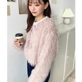 前後2WAYショート丈フリンジリボンカーディガン | moment+ | 詳細画像73 