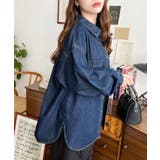 ライトオンスデニムWポケット長袖オーバーシャツ | moment+ | 詳細画像17