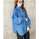 ライトオンスデニムWポケット長袖オーバーシャツ | moment+ | 詳細画像2