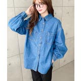 ライトオンスデニムWポケット長袖オーバーシャツ | moment+ | 詳細画像4