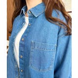 ライトオンスデニムWポケット長袖オーバーシャツ | moment+ | 詳細画像7