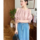 フロントタック半袖リボン肩開きブラウス | moment+ | 詳細画像24