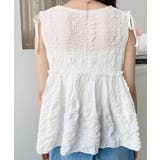 ポコポコチェックショルダーリボンペプラムベスト | moment+ | 詳細画像15