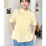 イエロー | TCブロードシャーリングビスチェデザインブラウス | moment+
