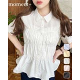 TCブロードシャーリングビスチェデザインブラウス | moment+ | 詳細画像1 