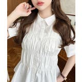 TCブロードシャーリングビスチェデザインブラウス | moment+ | 詳細画像10 